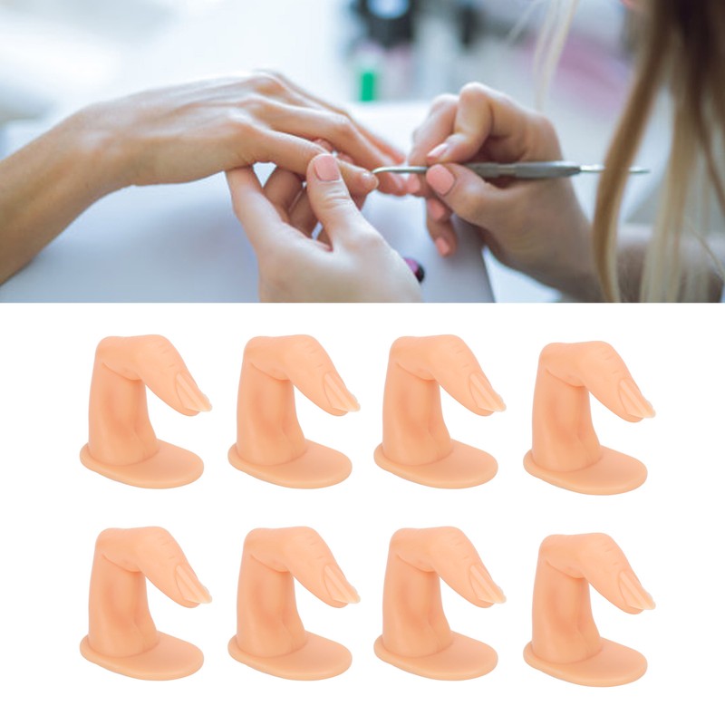 50pcs Nailed False Fingers Practice Fingers for Hand Nail Art