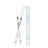 Microblading White Marker Pen Eyebrow Permanent Makeup Position Mark Tools with Ruler 5PCS