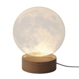 Chatani Sangyo Acrylic LED Light, Moon Interior Light, 15.4 - 11.8 inches (390 - 300 cm), H 7.1 x W 5.9 x D 3.9 inches (180 x 150 x 1