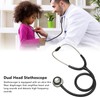 Medical Stethoscope Dual Head Clear Transmission Soft Ear Plugs Stainless