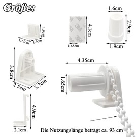luckaide Pack of 18 Klemmfix Brackets, Roller Blind Holder, Window Clamp Holder for Roller Blinds, Clamp Supports for Double Roller Blind, Replacement Parts Roller Blind Klemmfix for Double Roller