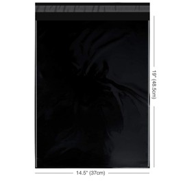 Switory 14.5X19" Parcel Bags, Postage Bags for Clothes Self Seal Mailing Bags Assorted Mailers Posting Shipping Post Parcels Package Bags, 25Pcs - Black