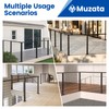 Muzata Black Corner Cable Railing Post 36 Inch 36"x2"x2" T-drilled