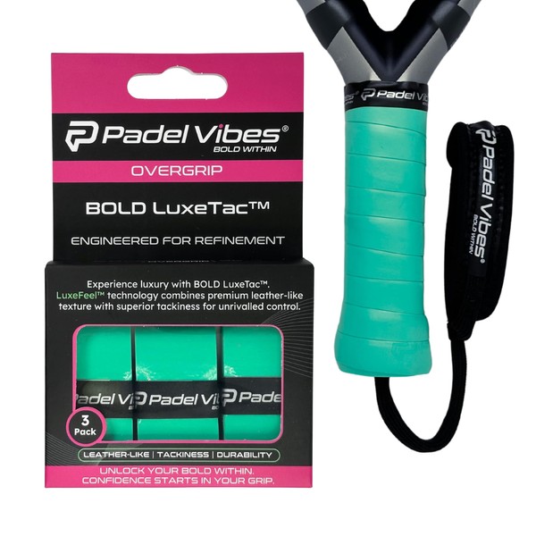 Padel Vibes® BOLD LuxeTac™ Overgrip | Ultra Tacky, Sweat-Absorbing, Luxurious