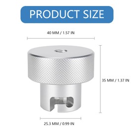 Generic Knob for Harbor Freight Hydraulic Press, 3/8"" Bottle Jack Valve Release Screw, Made of Excellent 6061 Aluminium, Silvery