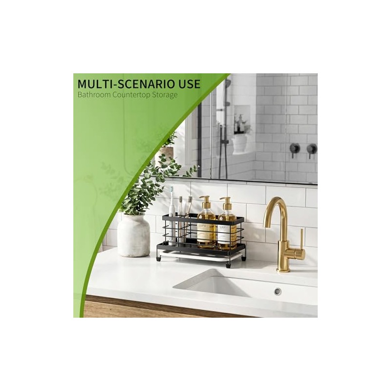 Cisily Sponge Holder for Kitchen, Sink Organizer, Kitchen Sink Accessories