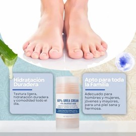 Crema Urea 60% Hidratante Para Pies, Manos y Codos Reparacion Talones Resecos Barra Con Acido Saliclico Aloe Vera Extracto de Aguacate Exfoliante para
