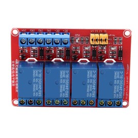 24V Relay Module 4 Channel Optocoupler Relay Module Board High & Low Trigger