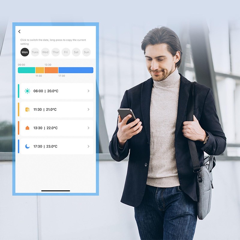 Smart Thermostatic Radiator Valve, APP Control TRV Valve with Rapid