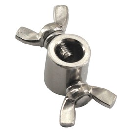 (6 Pieces) M6 Hand Twist Wire Rope Clamp 304 Stainless Steel Cable Clip with Wing Bolt