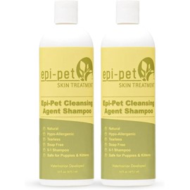 Puppy Safe 6in1 Pet Shampoo, Shampoo for Dogs with Deshedding Coat, Dry Itchy Skin, Hypoallergenic and Sensitive Skin, Scented Vanilla and Lavender (16 Fl oz (Pack of 2), 16 Fl oz)