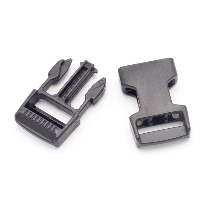 1 Inch Nexus Side Release Plastic Buckles - 1" Black