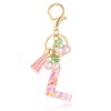 SELOVO Cute Keychain Accessory Cute Keychain Initial L Pink Cherry