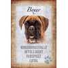Ontrada Holzschild 20x30cm Boxer Hund intelligent Geschenk Holz Schild