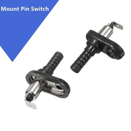 Hood Mount Pin Switch Door Jamb Alarm Flange Light Hood Universal Adjustable Car Truck Boat Momentary Nickel Plated with Rubber Boot 20A 12Vdc 5 Pcs