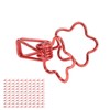 100pcs Binder Clips Flower Shape Hollow Long Tail Cartoon Metal