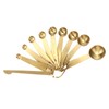 18PCS Measuring Cup Stainless Steel Gold Coffee Spoon Cup Set