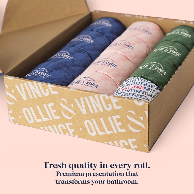 Ollie & Vince Bamboo Toilet Paper | Sustainable, Eco-Friendly, Plastic-Free