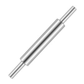 iziusy Rolling Pin (17 Inches), 304 Stainless Steel Roll Pins for Fondant, Pizza, Cookie, Pastry, Dough- Roller& Smooth Construction Essential Kitchen Utensil