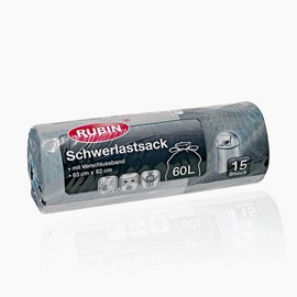 Heavy Duty Rubble Sacks – Extra Strong, reißfest & Durchstoßsicher – 60 Litres – Set of 15 for House Garden and Renovation