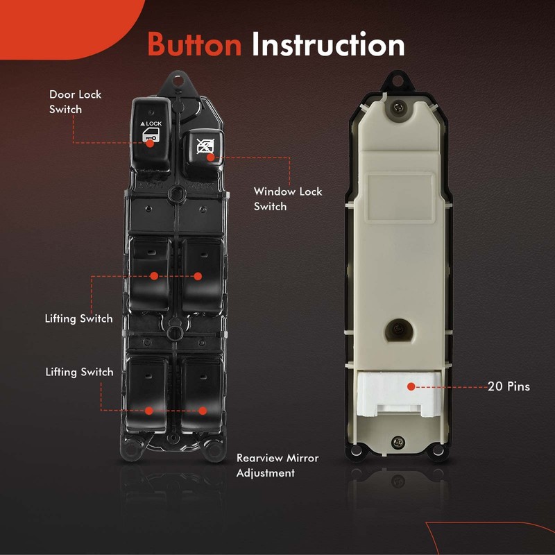 A-Premium Power Master Window Switch Compatible with Toyota Avalon 2010