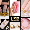 TOAOB 12000pcs Gold Tone Table Scatter Crystals Acrylic Diamonds Rhinestones
