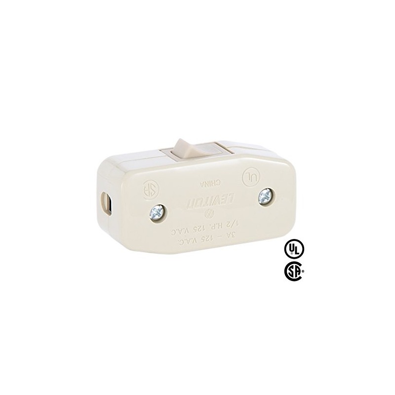 B&P Lamp® Ivory, Heavy Duty Rocker Switch for Round Lamp