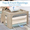 3Pack Foldable Storage Bins - Frame Storage Box Linen Fabric