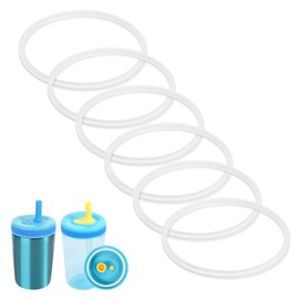 6pcs Replacement Rubber Gaskets for Zak Designs Kelso 15 oz, Leak Proof Silicone Cup Lid Gasket Sealing Ring Accessory for Zak Water Bottle, BPA-Free