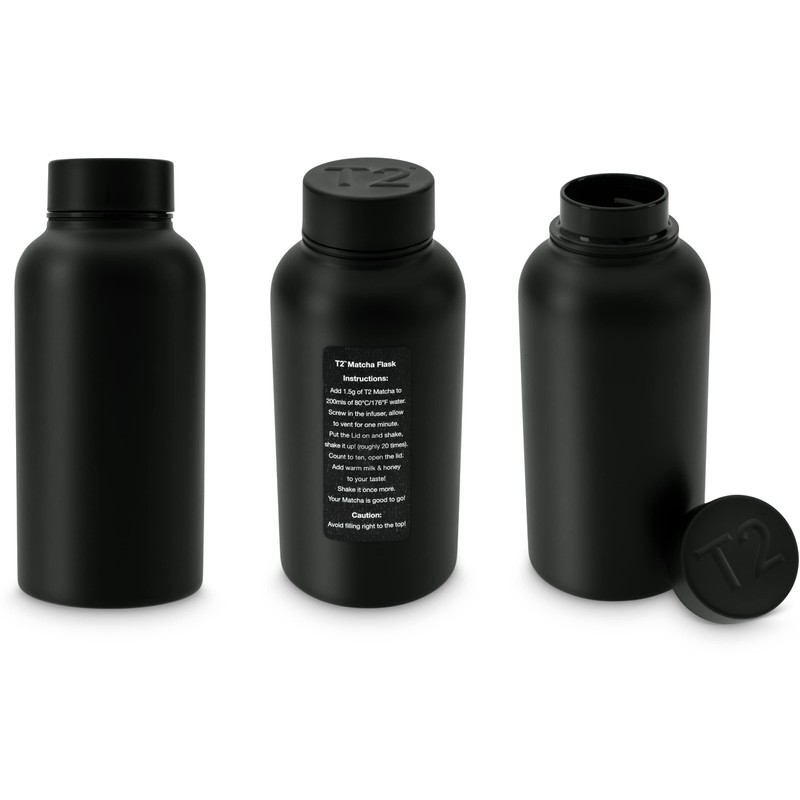 T2 Tea Matcha Flask, Stainless Steel Leak-Proof Thermal Insulated Flask