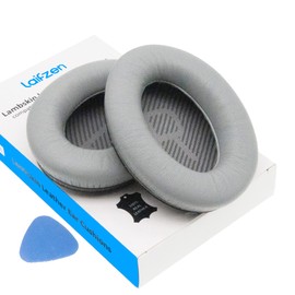 Lambskin QC45 SE QC35ii QC35 QC25 QC15 Earpads Cushions Replacement Ear Pads for Bose QC 45 35 II QC2 AE2 AE2i AE2w SoundLink SoundTrue 35ii 25 15 2 AE QuietComfort Sheepskin Leather Gray (Silver)