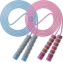 Jump Rope for Kids - Adjustable Soft Skipping Rope with Skin-Friendly Foam Handles for Kids, Boys, Girls, Children - Outdoor Fun Activity, Great Party Favor, Exercise Activity & Fitness