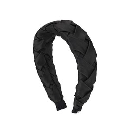 EVITA PERONI Black Braided Headband Fabric Fashion Hairband Accessories for Women