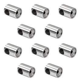 PRIOstahl Cross Bar Holder Truss Holder Continuous – Pack of 10 for Round Bar 12 mm Connection: Flat for Cross Bars Cross Bar Railing Railing Rustproof Stainless Steel V2A