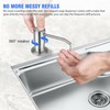 Sink Soap Dispenser Kit with Silicone Tube Stainless Steel Electroplating