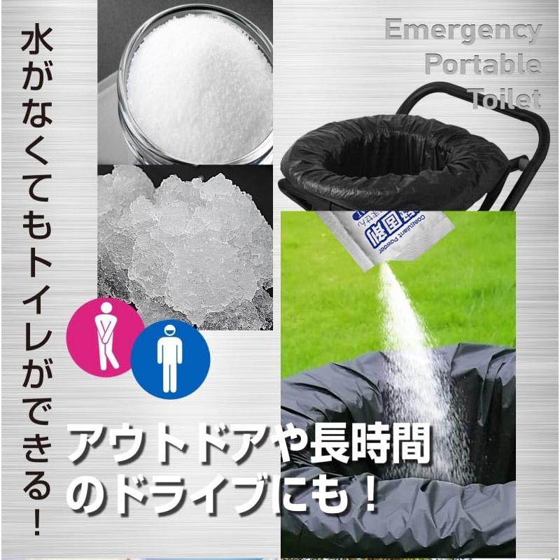 Emergency Toilet Without Water (10 Times), Emergency Use, Disaster Preparedness