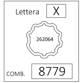 Alfa Romeo CODE 8779 X OEM Replacement Wheel Lock Spare Key Euro Made NEW Fits ALFA ROMEO