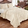 Collections Etc Elegant Ultra-Soft Faux Fur Plush Quilt Bedding with