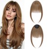 TESS 100% Real Human Hair Clip in Fringe Hairpiece Fashion