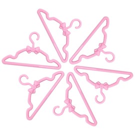 E-TING 60 Pcs Mini Doll Clothes Hangers Plastic Mixed Little Hangers Doll Clothes Accessories for 11.5 inch Doll
