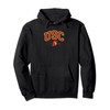 Mademark USC Curved Block Logo with Cardinal Gold Trojan 1880 Pullover Hoodie