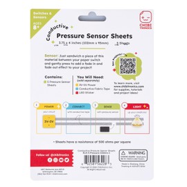 Chibitronics Pressure Sensitive Conductive Plastic (Velostat/Linqstat) - 5 Sheet Pack