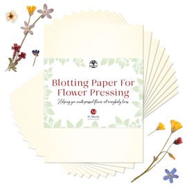 XL Blotting Paper for Flower Press by Berstuk® • Extra-Large 14.7 x 11.2 inch Flower Press Paper • Highly Absorbent and Reusable Herbarium Paper • Pack of 15 Blotter Paper Sheets