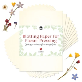 XL Blotting Paper for Flower Press by Berstuk® • Extra-Large 14.7 x 11.2 inch Flower Press Paper • Highly Absorbent and Reusable Herbarium Paper • Pack of 15 Blotter Paper Sheets