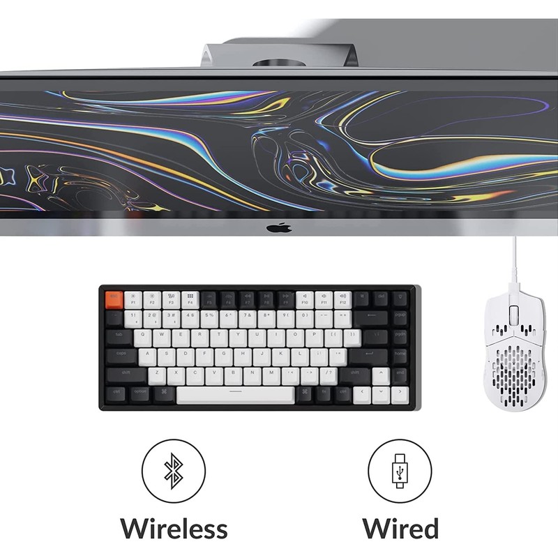 Keychron K2 Wireless Bluetooth/USB Wired Gaming Mechanical Keyboard, Hot-swappable 75%