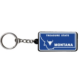 AMERICANPHOENIX Beautiful & Unique Montana Keychain - USA Souvenir, Montana State, Collectible Design, Flexible Silicone, Keyring Lanyard Accessory