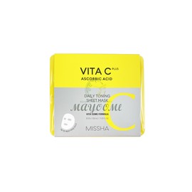 Missha 미샤 비타씨플러스 데일리 토닝 시트마스크 350ml / 30매 Missha Vita C Plus Daily Toning Sheet Mask 350ml / 30 Sheets