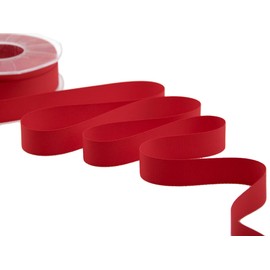 Furlanis - Nastro Decorativo Gros Grain, Nastro Canetè, Tessuto Italiano - Rosso, 20 mm x 20 m