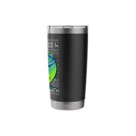 Ugly Sweater Xmas Lights Santa Hat Mahi Mahi Fish Christmas Stainless Steel Insulated Tumbler