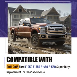 A Pillar Grab Handle Interior Trim Left Driver Side Compatible with 2011-2016 Ford F-250 F-350 F-450 F-550 Super Duty Replacement for BC3Z-2503599-AC - Gray